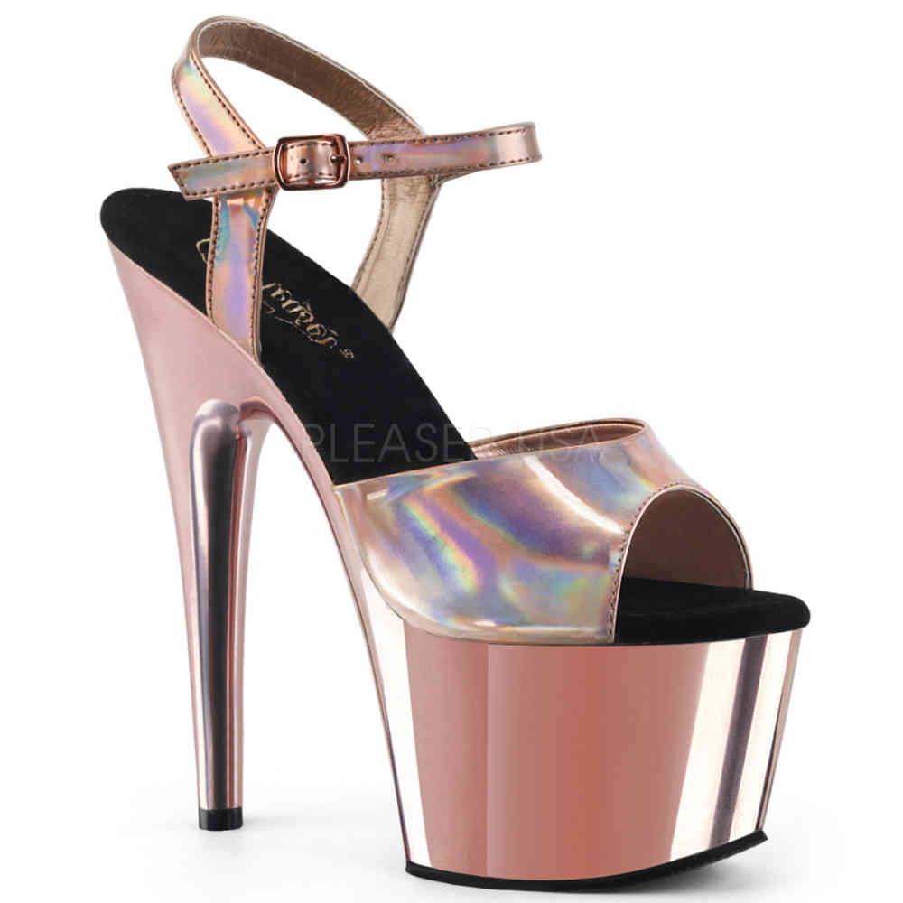 Pleaser - ADORE709HGCH KnöchelriemenSandale, Poledance Schuhe - Pole dance schuhe - Rosa Product image
